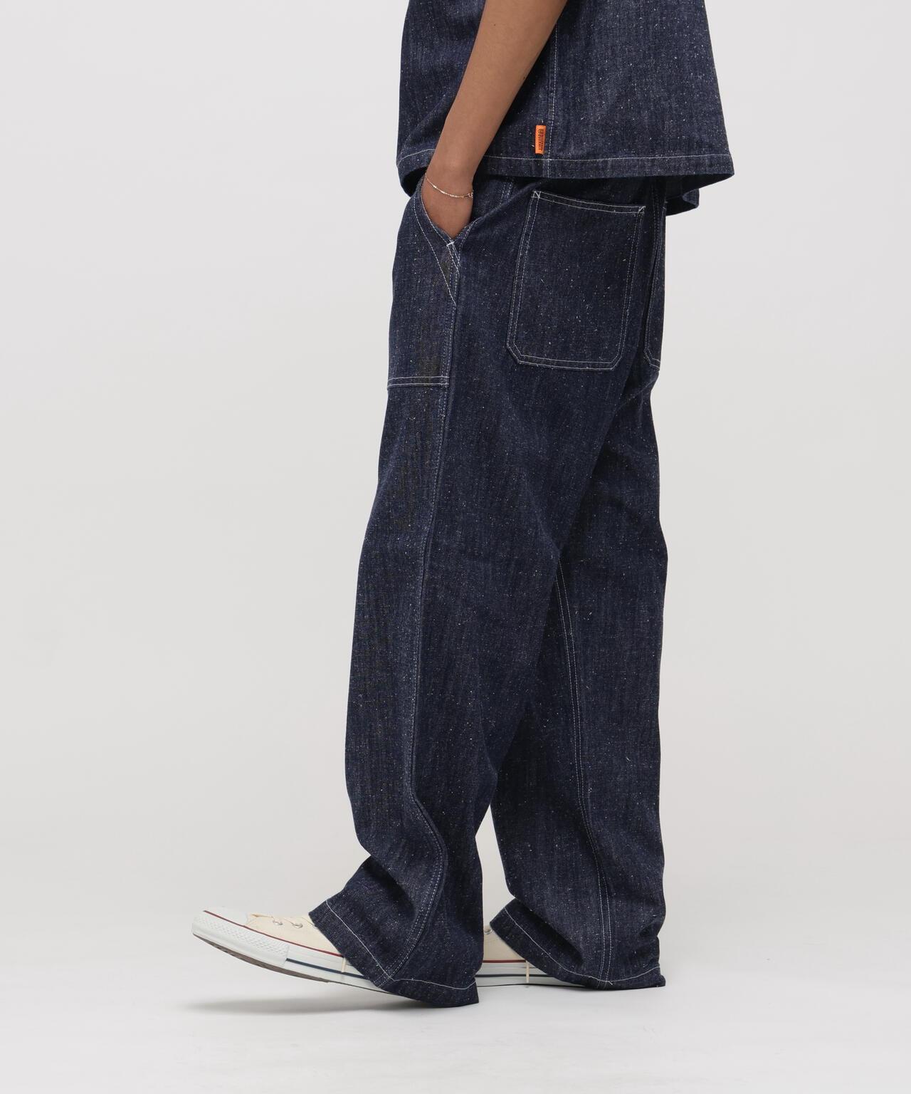 NAVY POSTAL DENIM PANTS 牛仔褲