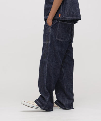 NAVY POSTAL DENIM PANTS 牛仔褲