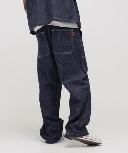 NAVY POSTAL DENIM PANTS 牛仔褲
