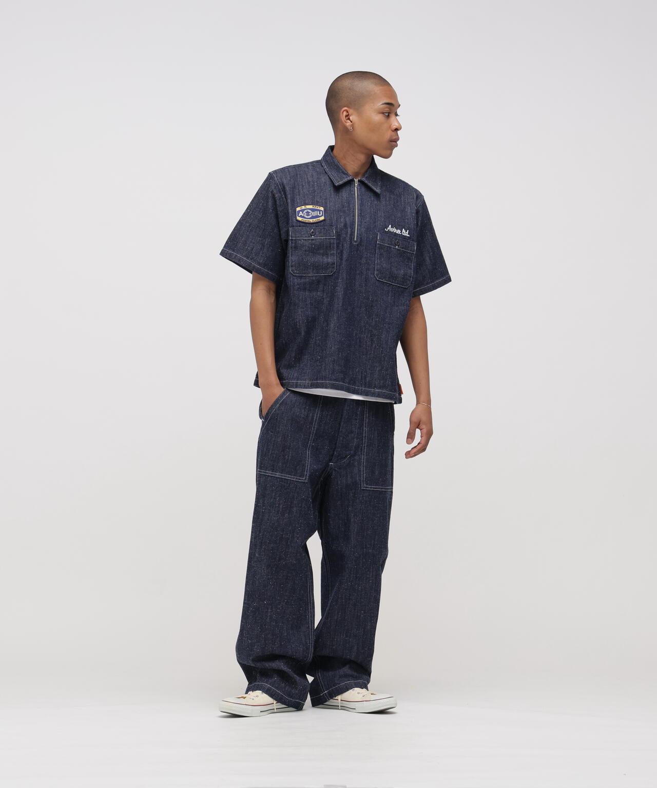 NAVY POSTAL DENIM PANTS 牛仔褲