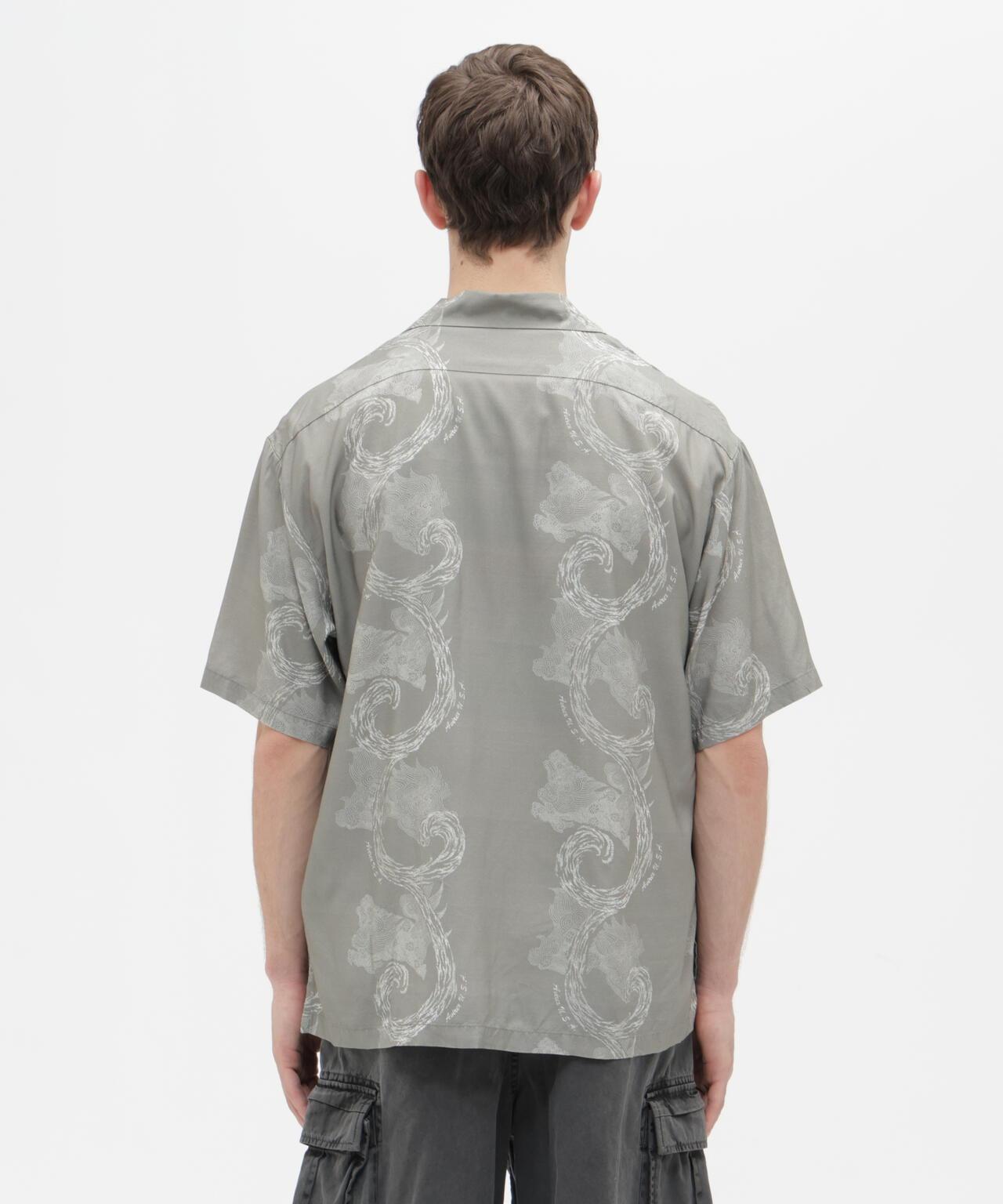 狛犬圖案 ALOHA SHIRT 襯衫