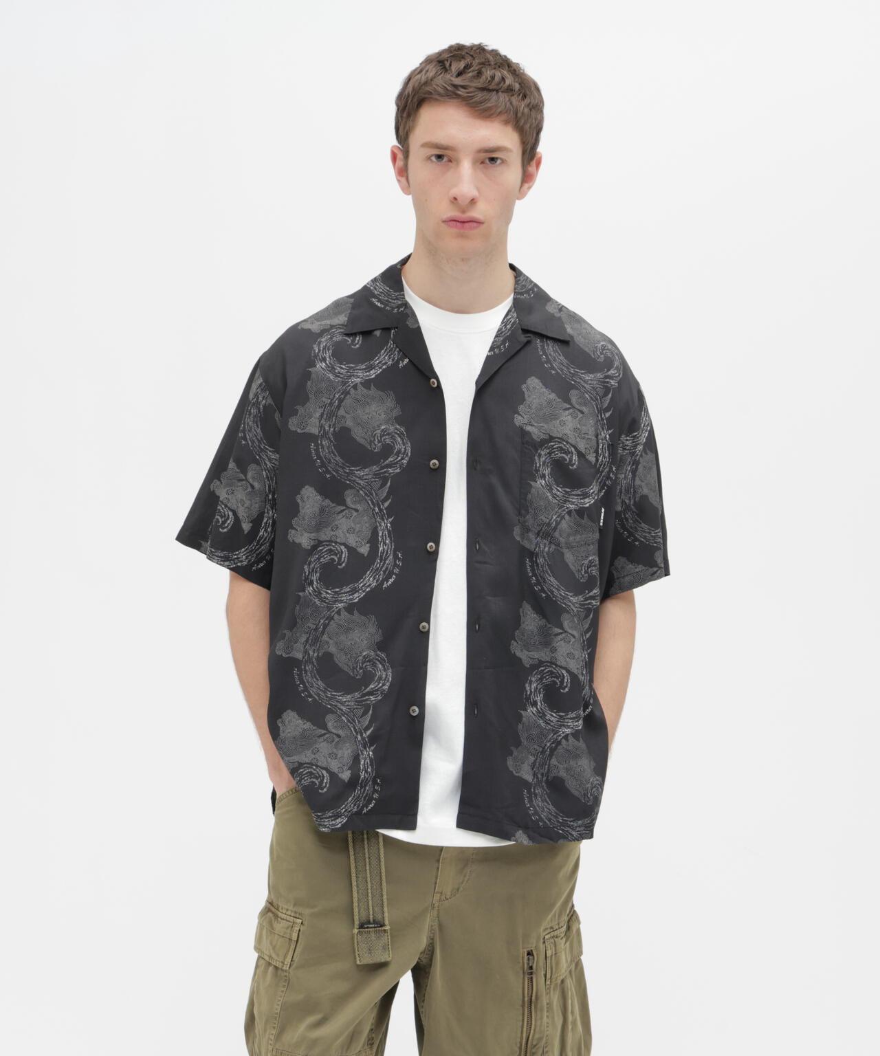 狛犬圖案 ALOHA SHIRT 襯衫