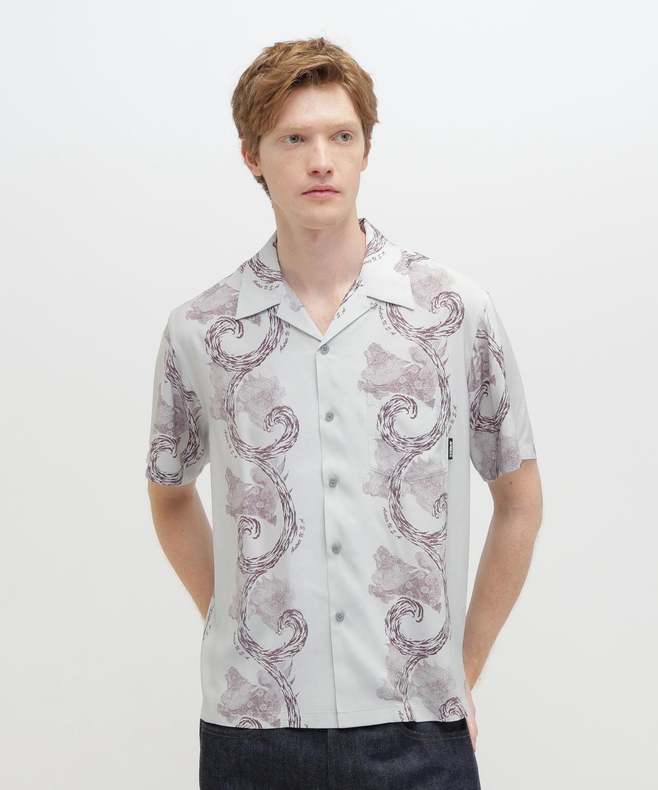 狛犬圖案 ALOHA SHIRT 襯衫