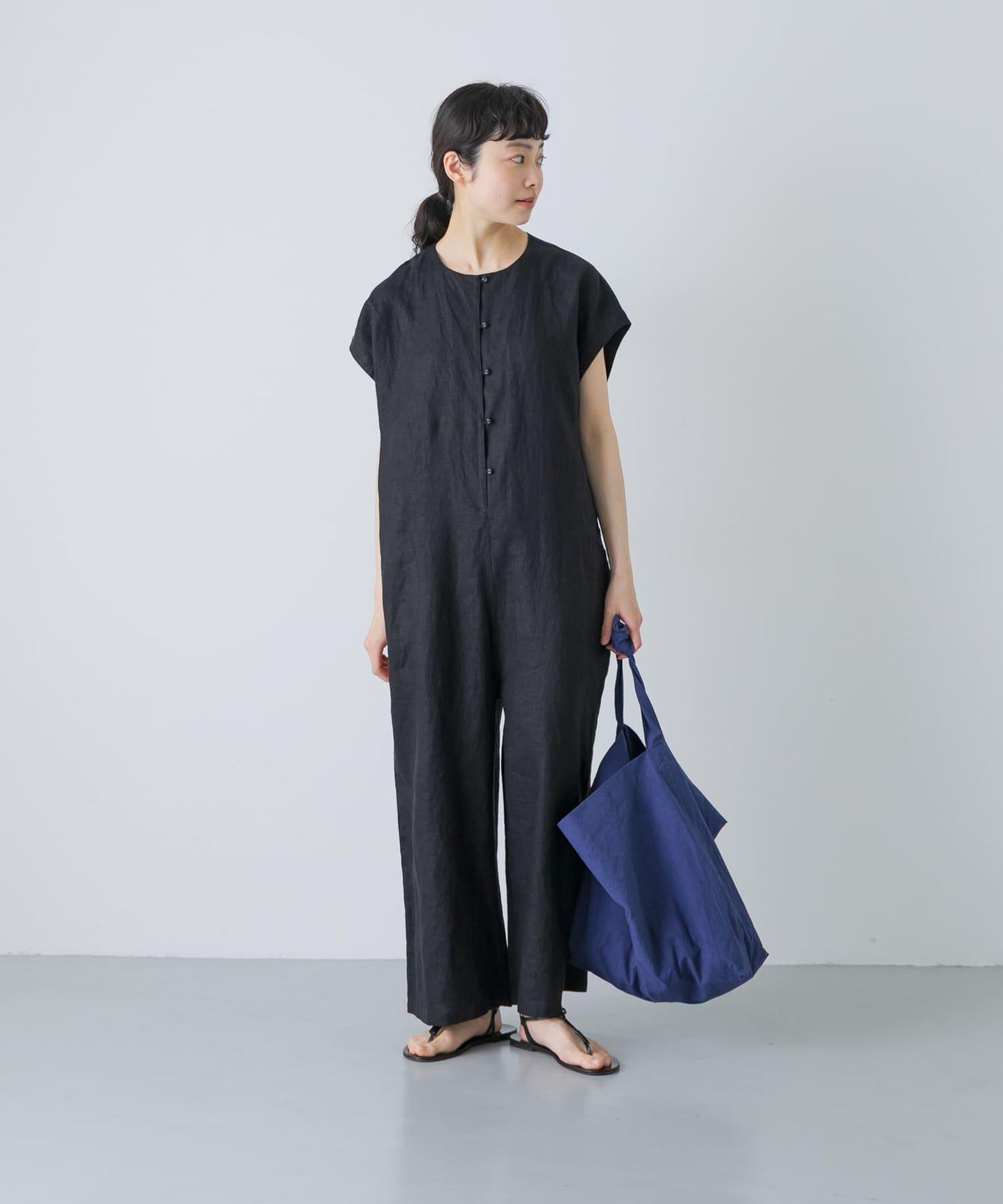 亞麻連體褲（兩尺寸可選）