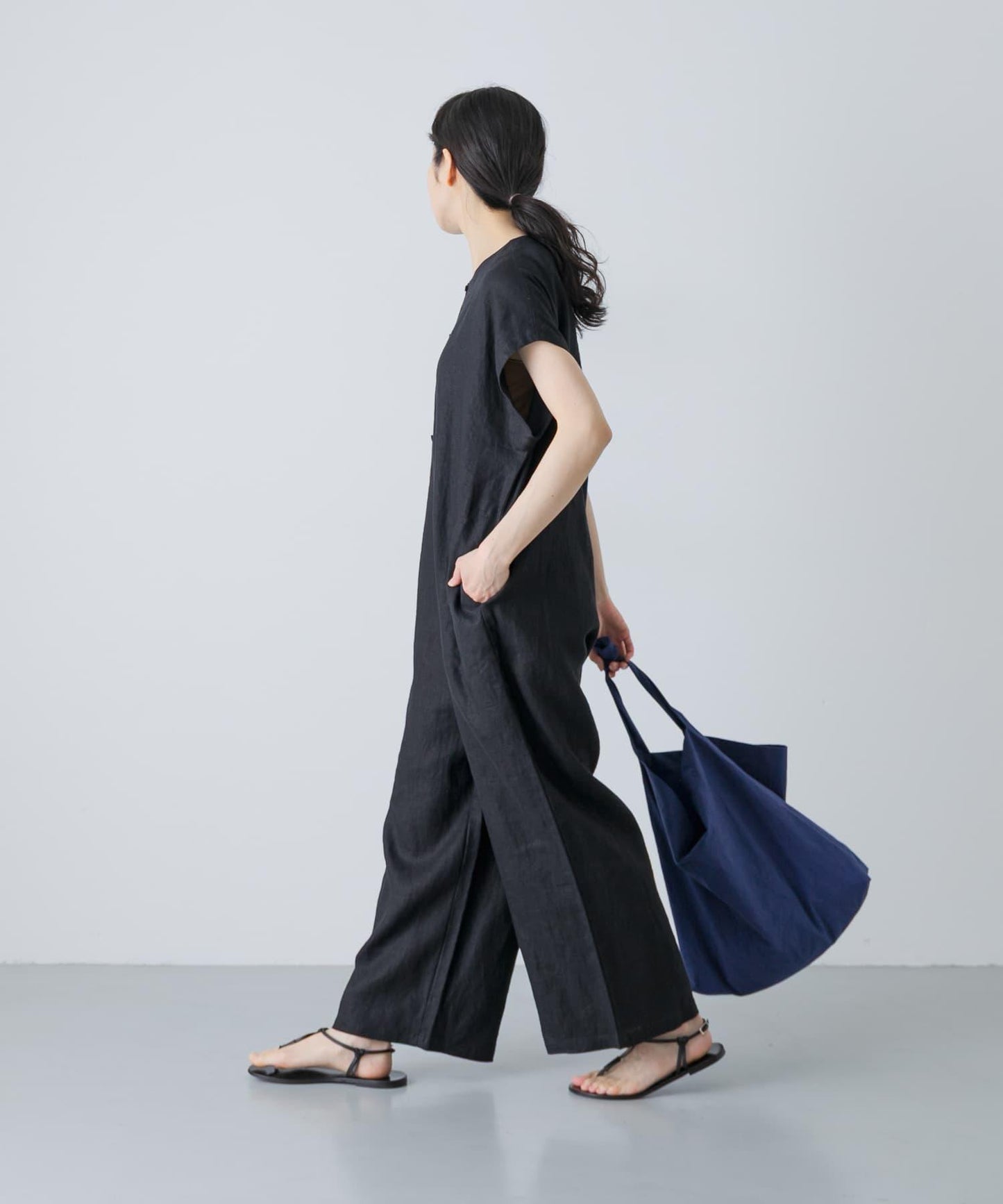 亞麻連體褲（兩尺寸可選）