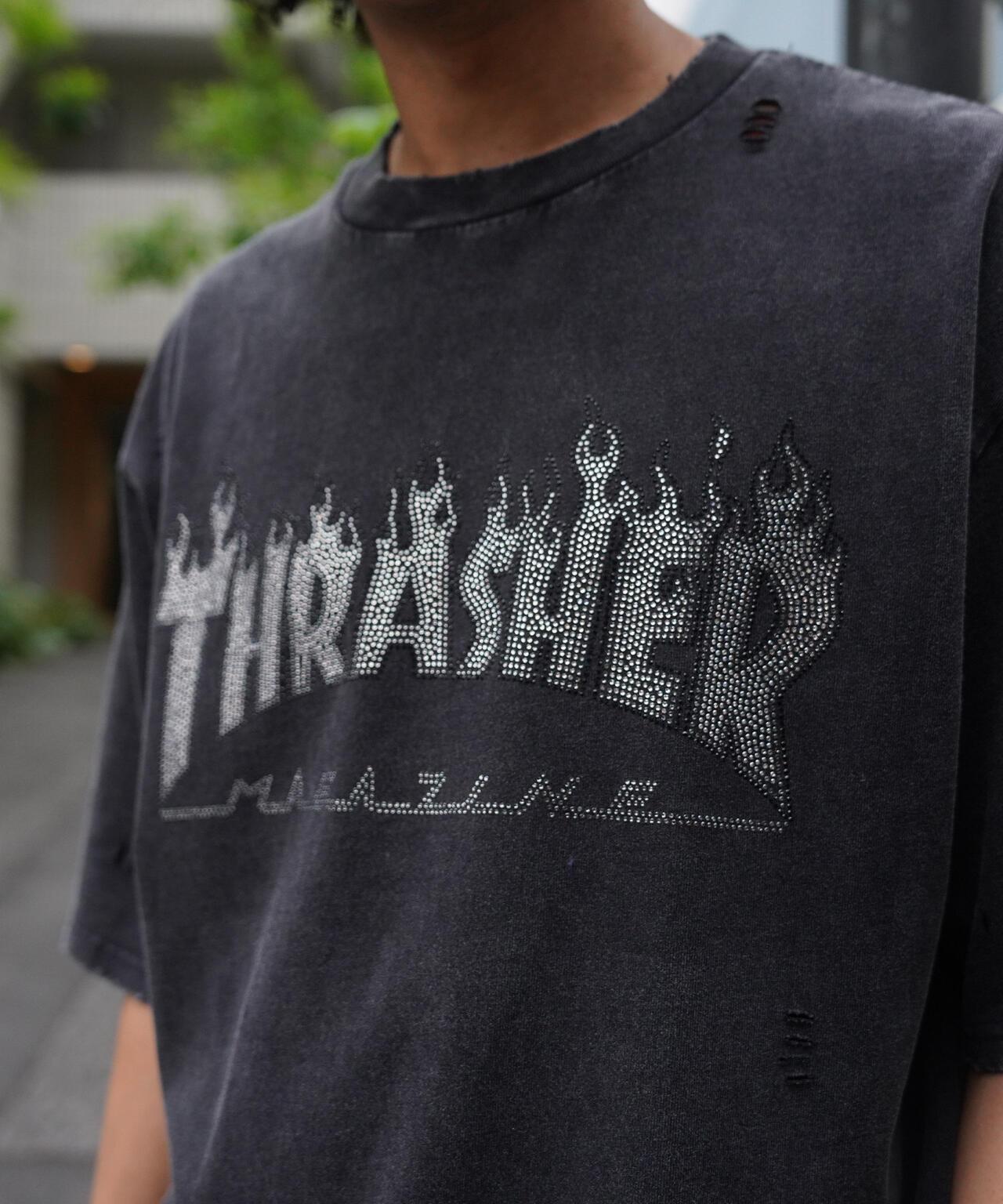 Thrasher LINESTONE TEE LHP限定 水鑽短袖T恤