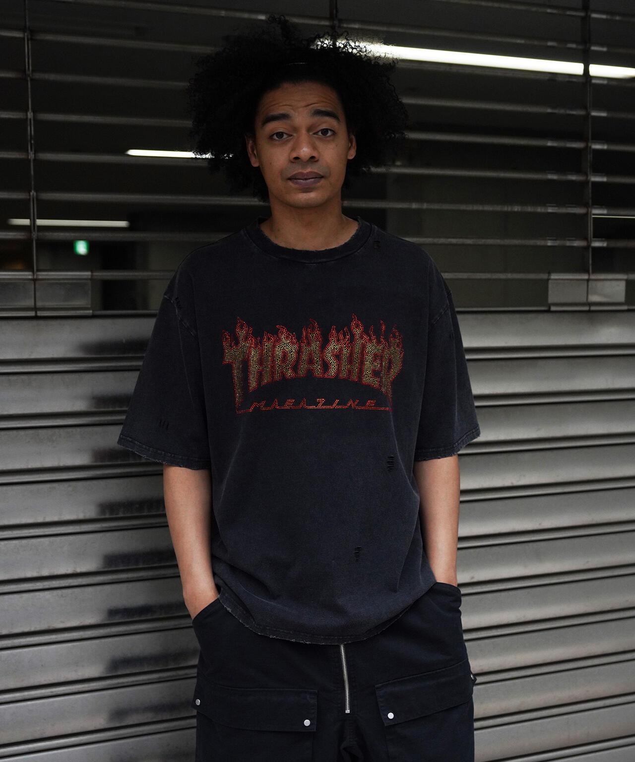 Thrasher LINESTONE TEE LHP限定 水鑽短袖T恤