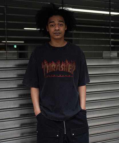 Thrasher LINESTONE TEE LHP限定 水鑽短袖T恤
