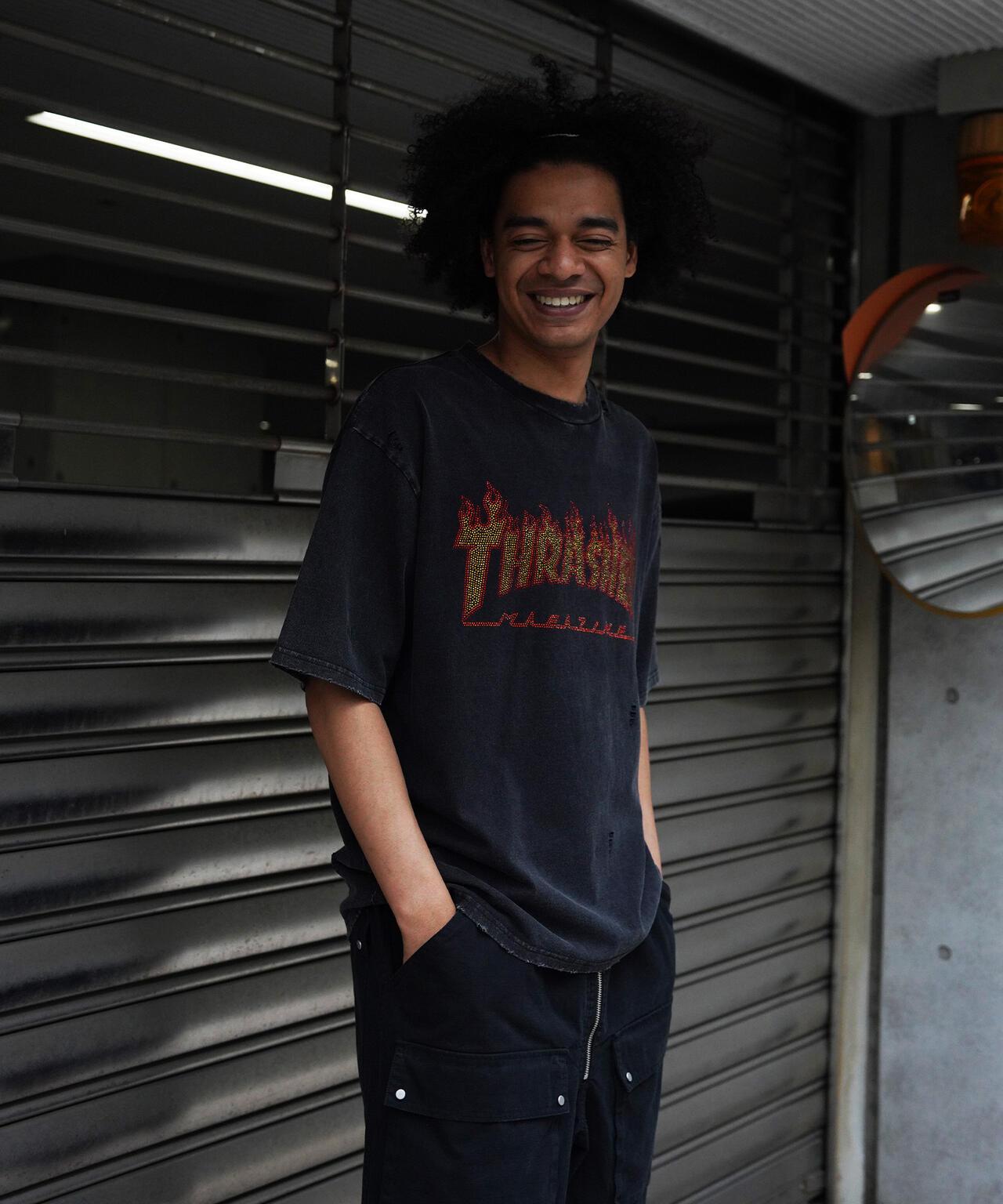 Thrasher LINESTONE TEE LHP限定 水鑽短袖T恤
