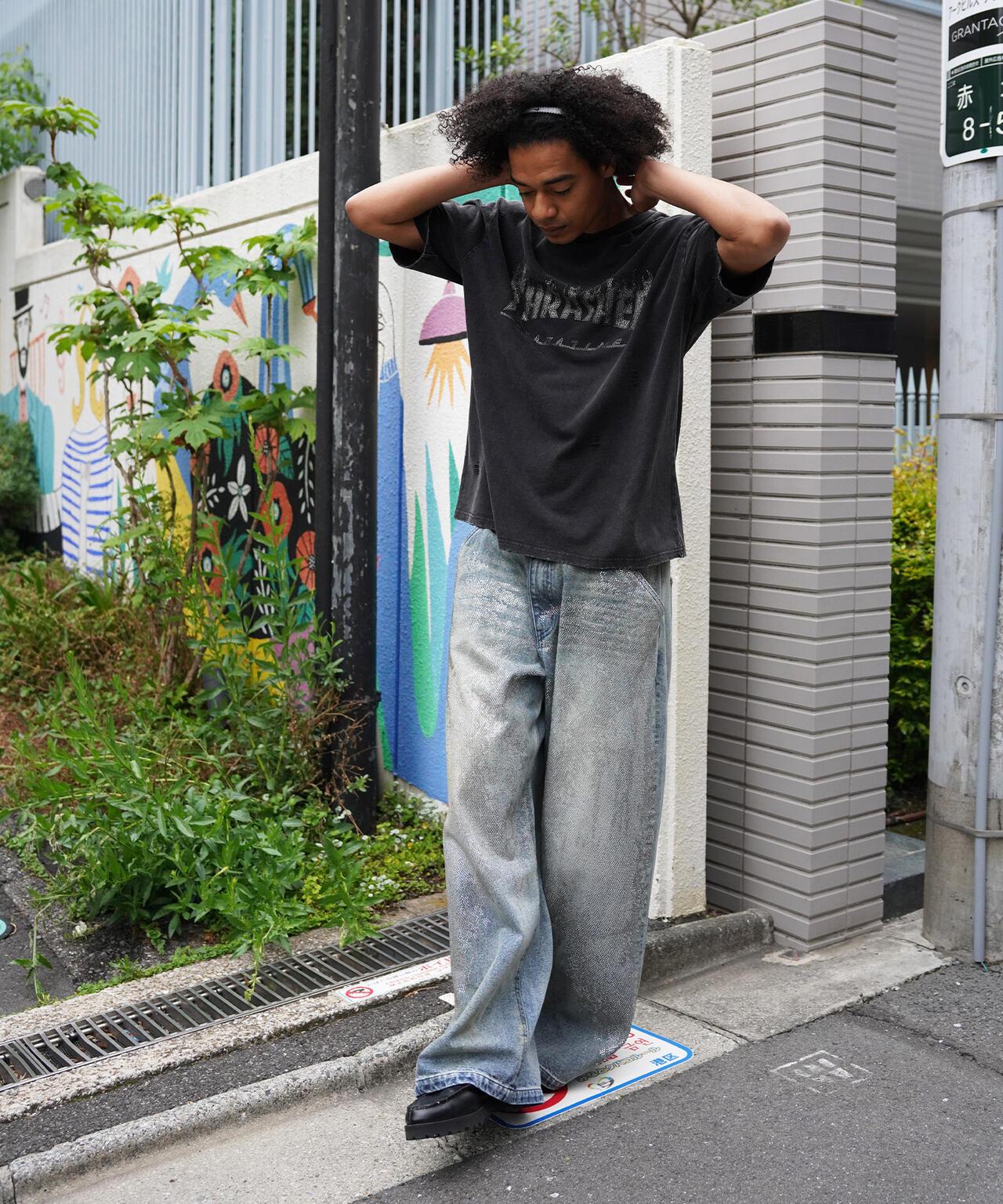 Thrasher LINESTONE TEE LHP限定 水鑽短袖T恤