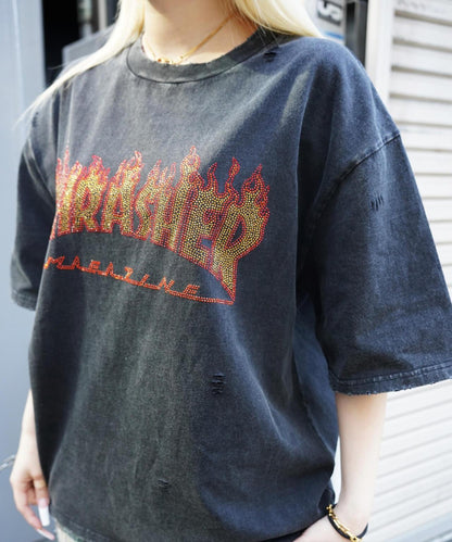 Thrasher LINESTONE TEE LHP限定 水鑽短袖T恤