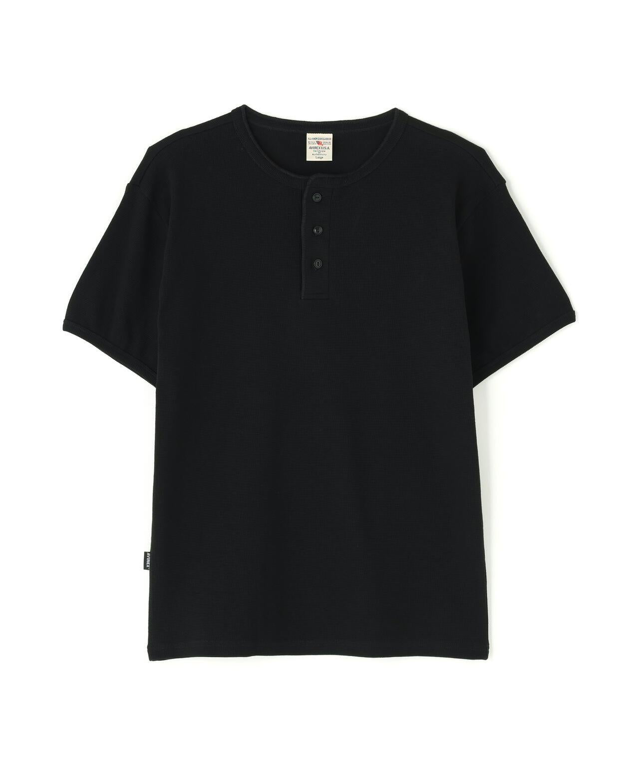 MINI WAFFLE HENRY NECK T恤