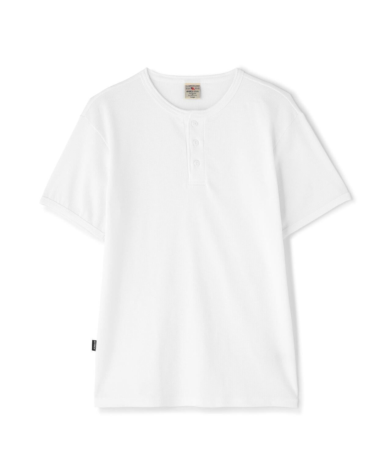 MINI WAFFLE HENRY NECK T恤