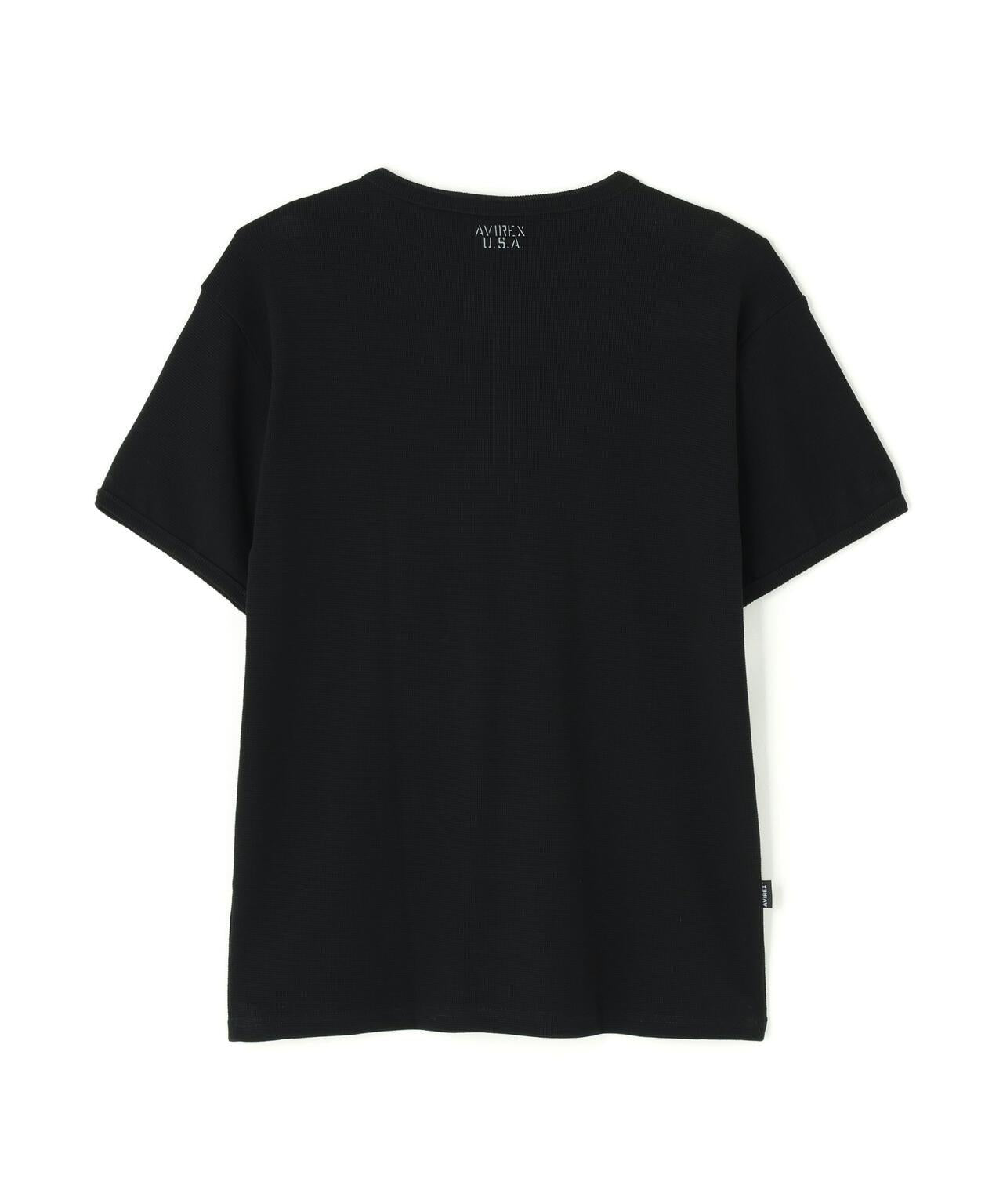 MINI WAFFLE HENRY NECK T恤