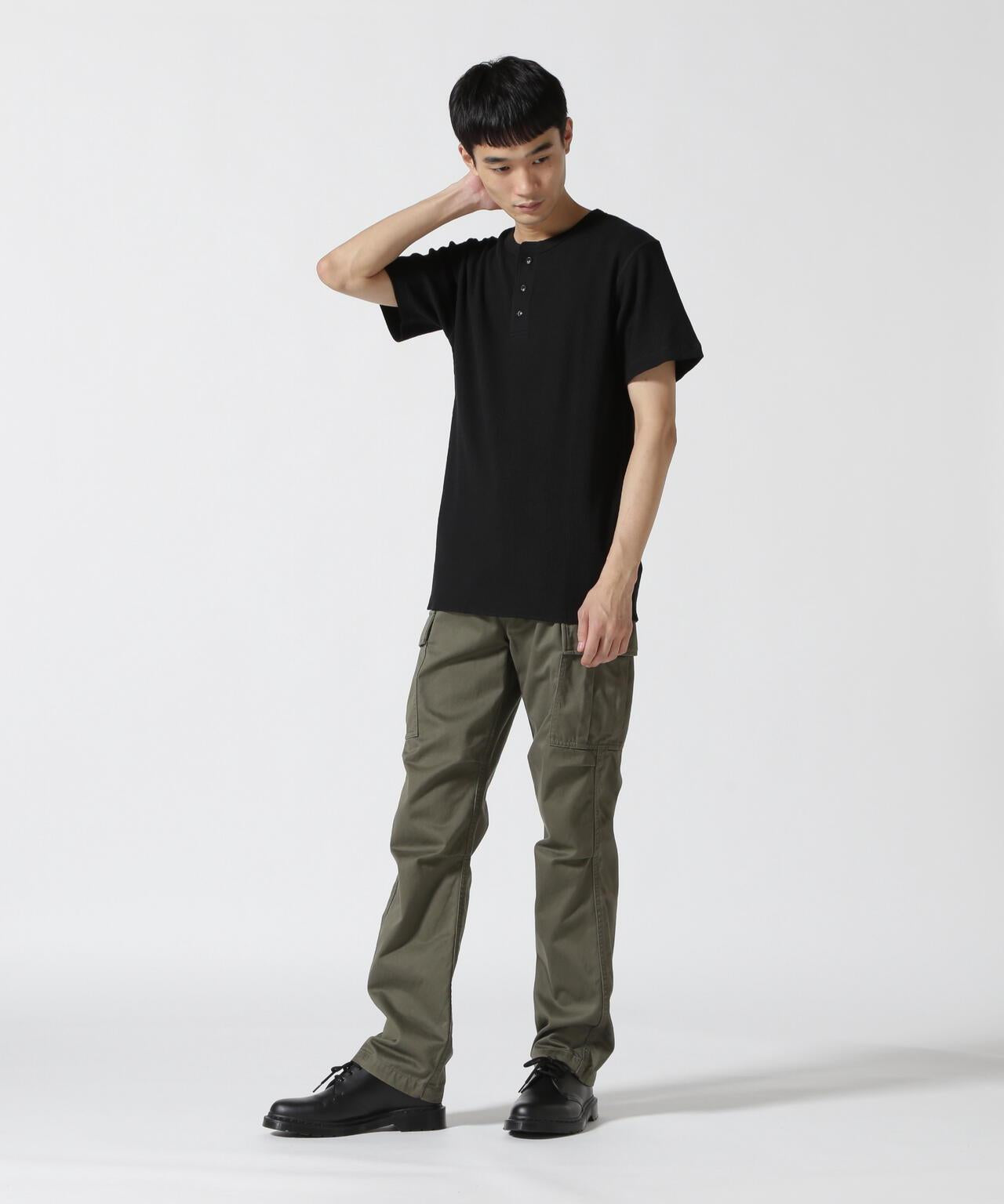 《DAILY/デイリー》 THERMAL HENRY NECK T-SHIRT