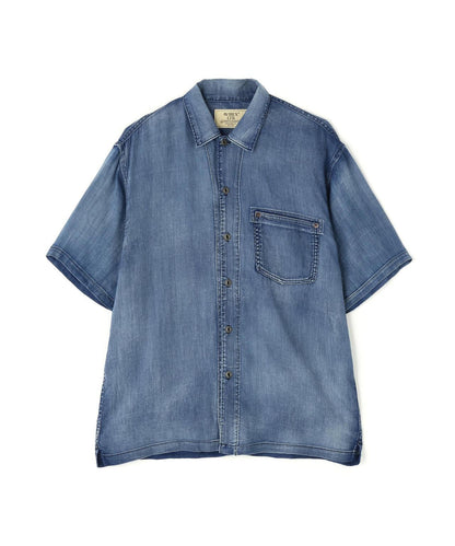 WIND THROUGH DENIM S/S SHIRTS 牛仔短袖襯衫