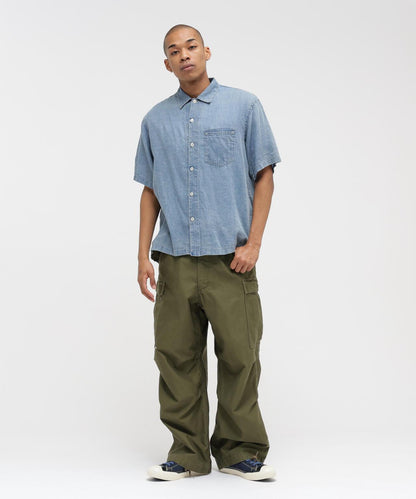 WIND THROUGH DENIM S/S SHIRTS 牛仔短袖襯衫