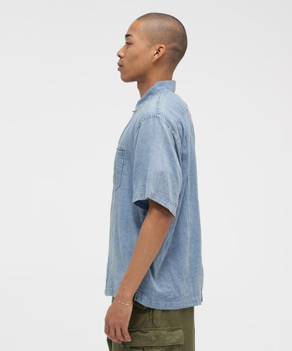 WIND THROUGH DENIM S/S SHIRTS 牛仔短袖襯衫