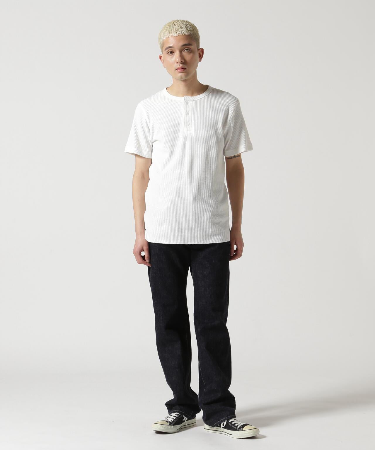 《DAILY/デイリー》 THERMAL HENRY NECK T-SHIRT