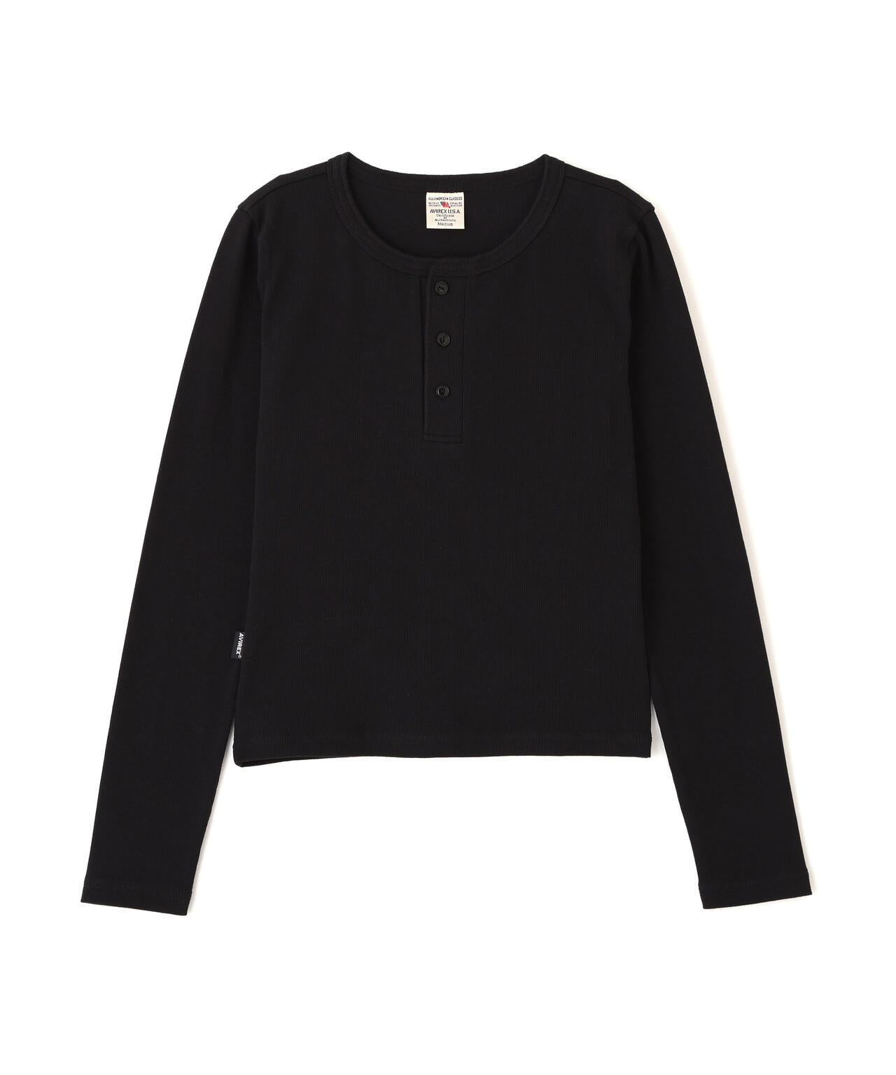 長袖 Henley領 T恤 DAILY/WOMAN L/S HENLEY NECK T-SHIRT