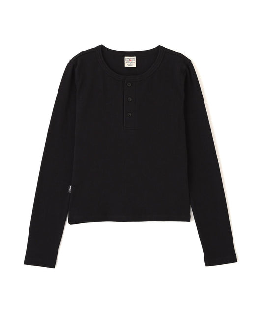 長袖 Henley領 T恤 DAILY/WOMAN L/S HENLEY NECK T-SHIRT
