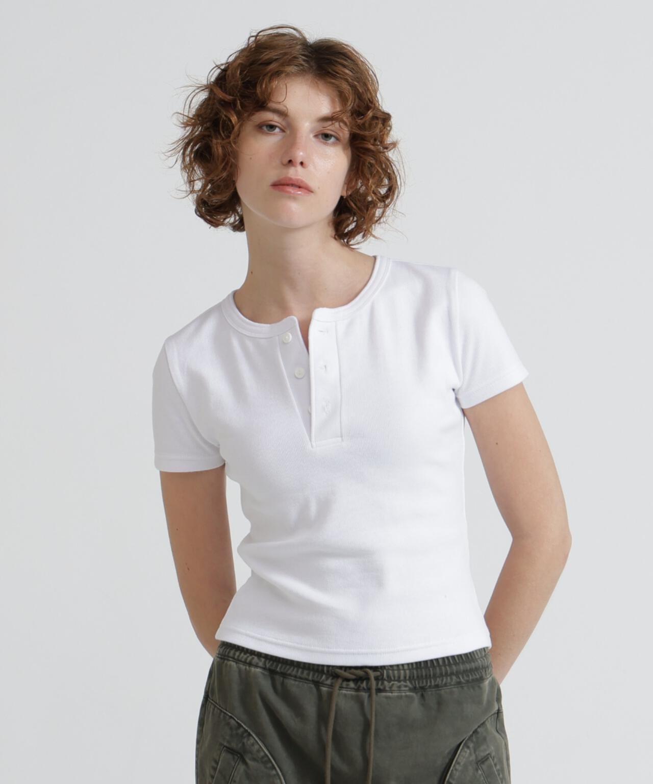 《DAILY/WOMAN》 S/S HENLEY NECK T-SHIRT T恤
