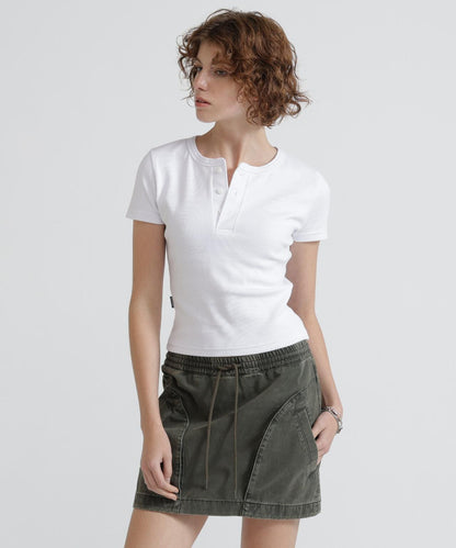 《DAILY/WOMAN》 S/S HENLEY NECK T-SHIRT T恤