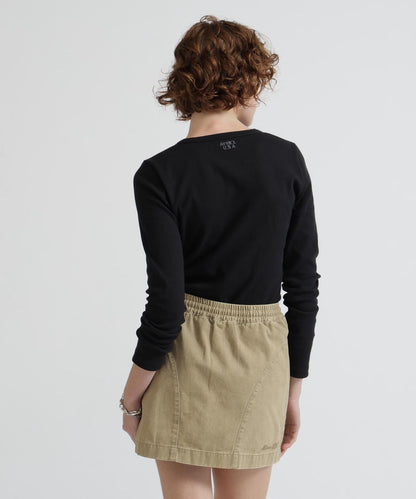 長袖 Henley領 T恤 DAILY/WOMAN L/S HENLEY NECK T-SHIRT