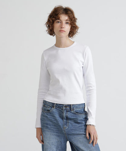 DAILY/WOMAN L/S 圓領T恤