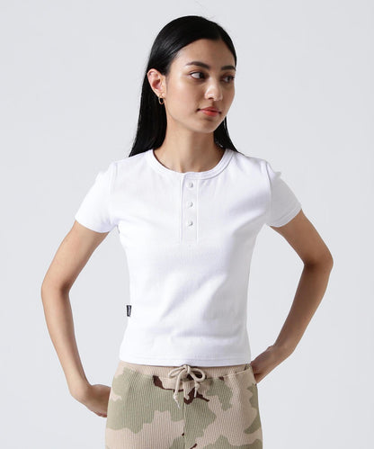 《DAILY/WOMAN》 S/S HENLEY NECK T-SHIRT T恤