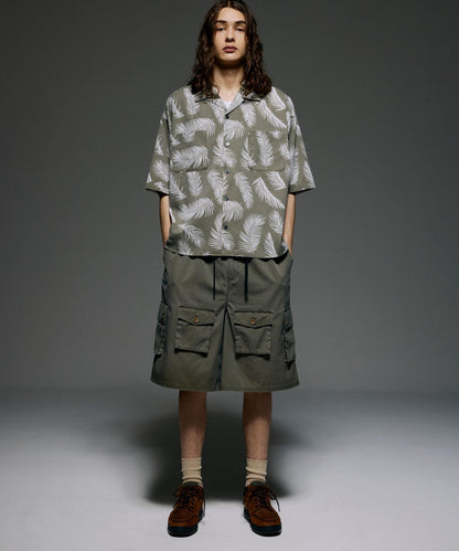 B omnivore/ビーオムニボー PIGMENT WIND CLOTH W CARGO SHORTS 工裝短褲