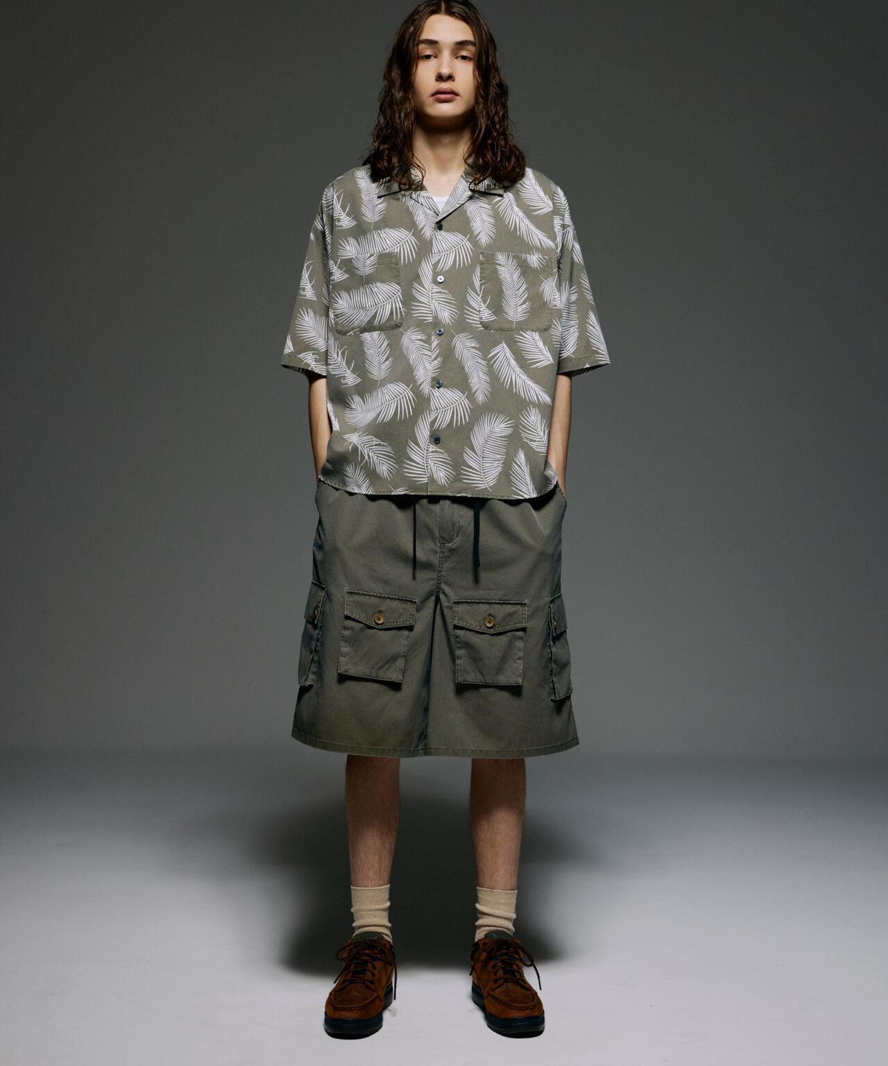 B omnivore/ビーオムニボー PIGMENT WIND CLOTH SHIRT 襯衫