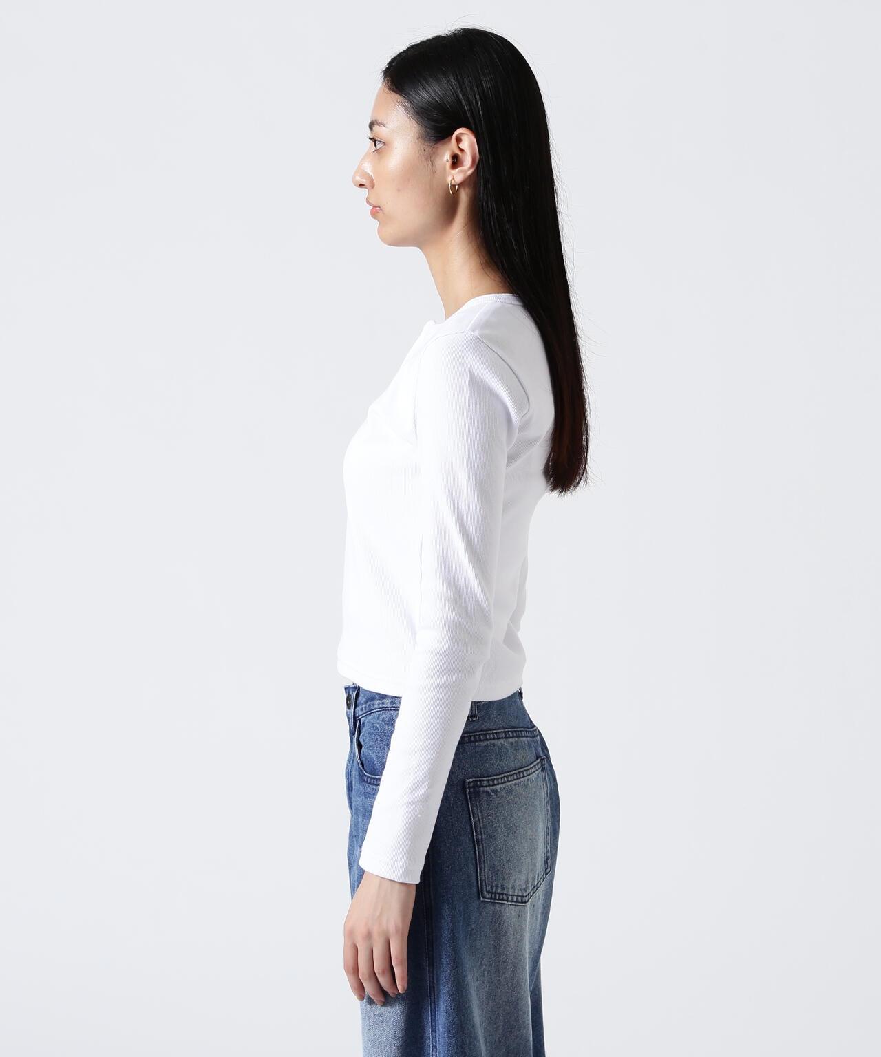長袖 Henley領 T恤 DAILY/WOMAN L/S HENLEY NECK T-SHIRT