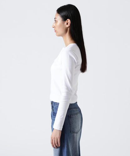長袖 Henley領 T恤 DAILY/WOMAN L/S HENLEY NECK T-SHIRT