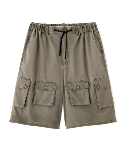 B omnivore/ビーオムニボー PIGMENT WIND CLOTH W CARGO SHORTS 工裝短褲