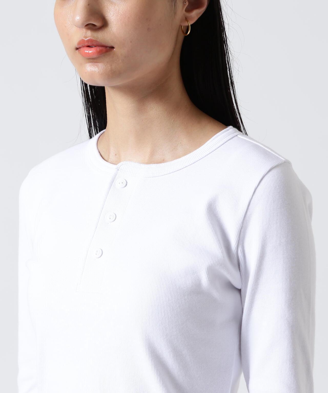長袖 Henley領 T恤 DAILY/WOMAN L/S HENLEY NECK T-SHIRT