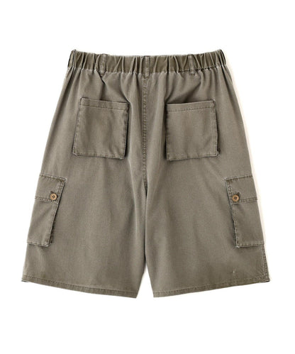 B omnivore/ビーオムニボー PIGMENT WIND CLOTH W CARGO SHORTS 工裝短褲
