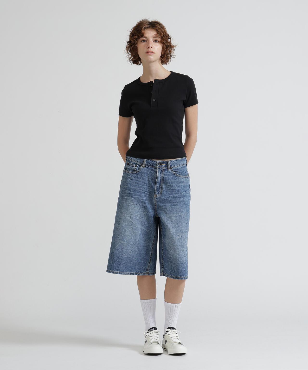 BERMUDA HALF DENIM PANTS 牛仔短褲