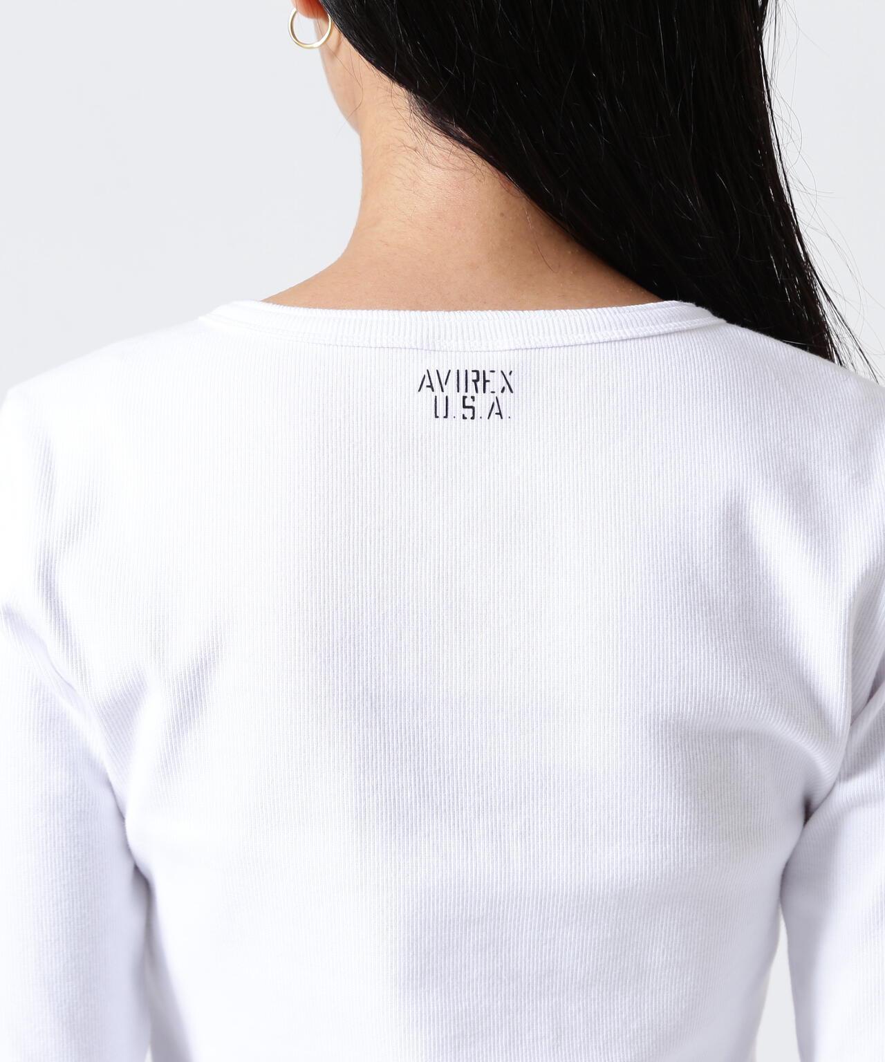 長袖 Henley領 T恤 DAILY/WOMAN L/S HENLEY NECK T-SHIRT