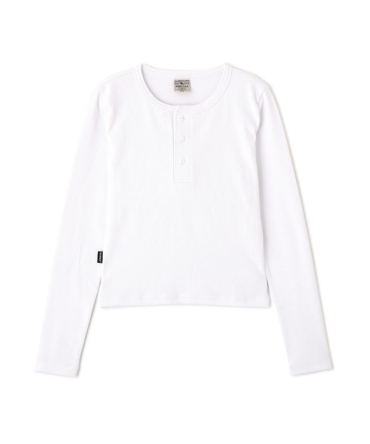 長袖 Henley領 T恤 DAILY/WOMAN L/S HENLEY NECK T-SHIRT
