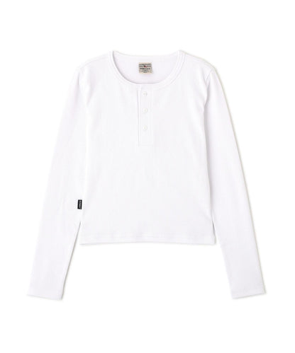 長袖 Henley領 T恤 DAILY/WOMAN L/S HENLEY NECK T-SHIRT