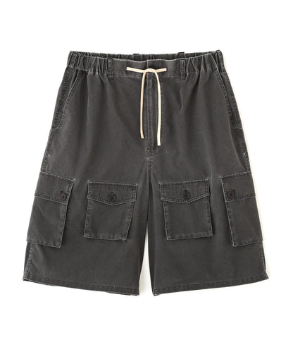 B omnivore/ビーオムニボー PIGMENT WIND CLOTH W CARGO SHORTS 工裝短褲