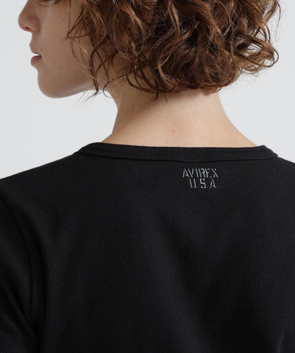 《DAILY/WOMAN》 S/S HENLEY NECK T-SHIRT T恤