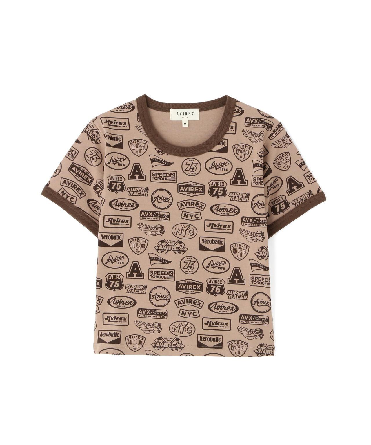 全印花貼章設計 S/S RINGER PATCH MOTIF FULL PRINT T-SHIRT T恤 《直営店限定》
