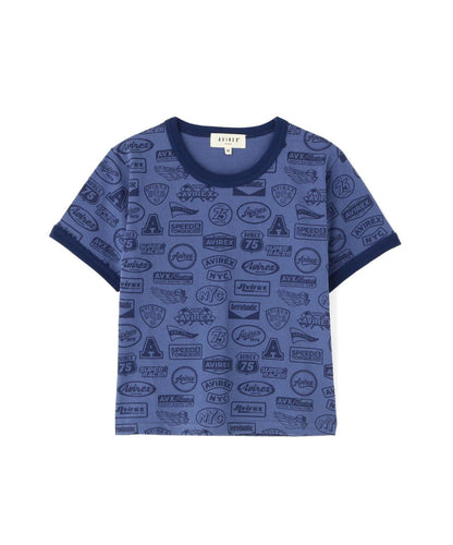 全印花貼章設計 S/S RINGER PATCH MOTIF FULL PRINT T-SHIRT T恤 《直営店限定》