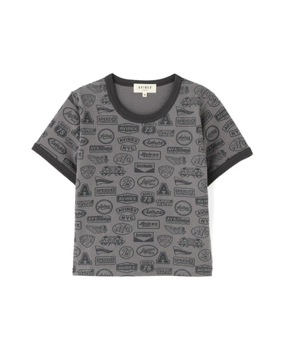 全印花貼章設計 S/S RINGER PATCH MOTIF FULL PRINT T-SHIRT T恤 《直営店限定》