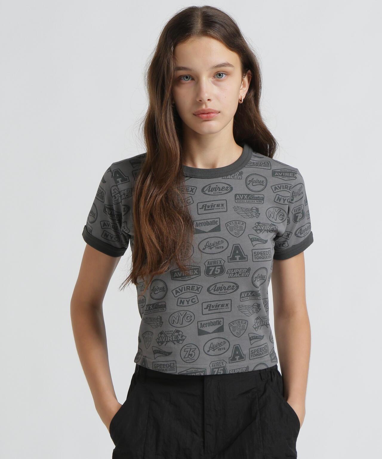 全印花貼章設計 S/S RINGER PATCH MOTIF FULL PRINT T-SHIRT T恤 《直営店限定》