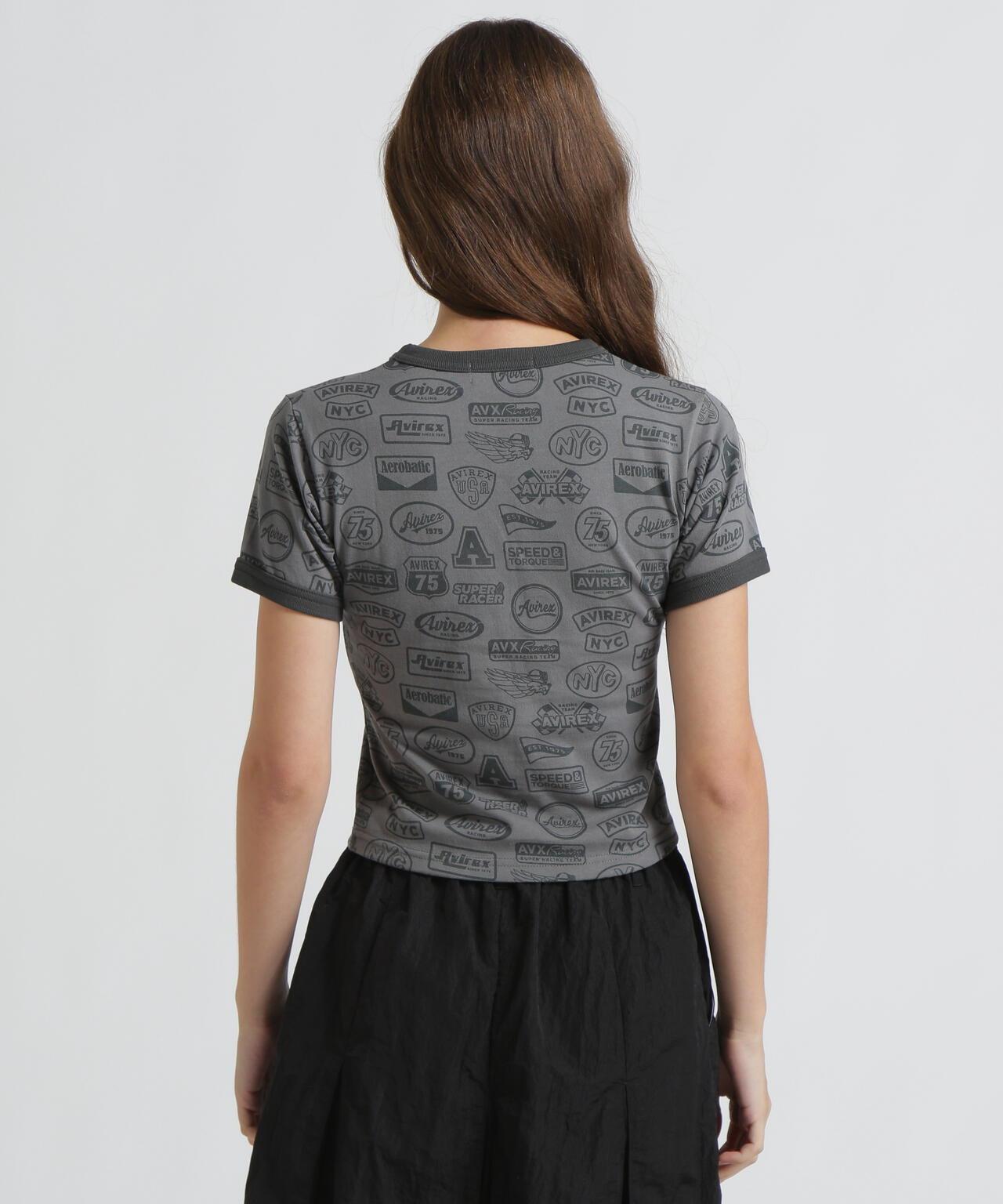 全印花貼章設計 S/S RINGER PATCH MOTIF FULL PRINT T-SHIRT T恤 《直営店限定》
