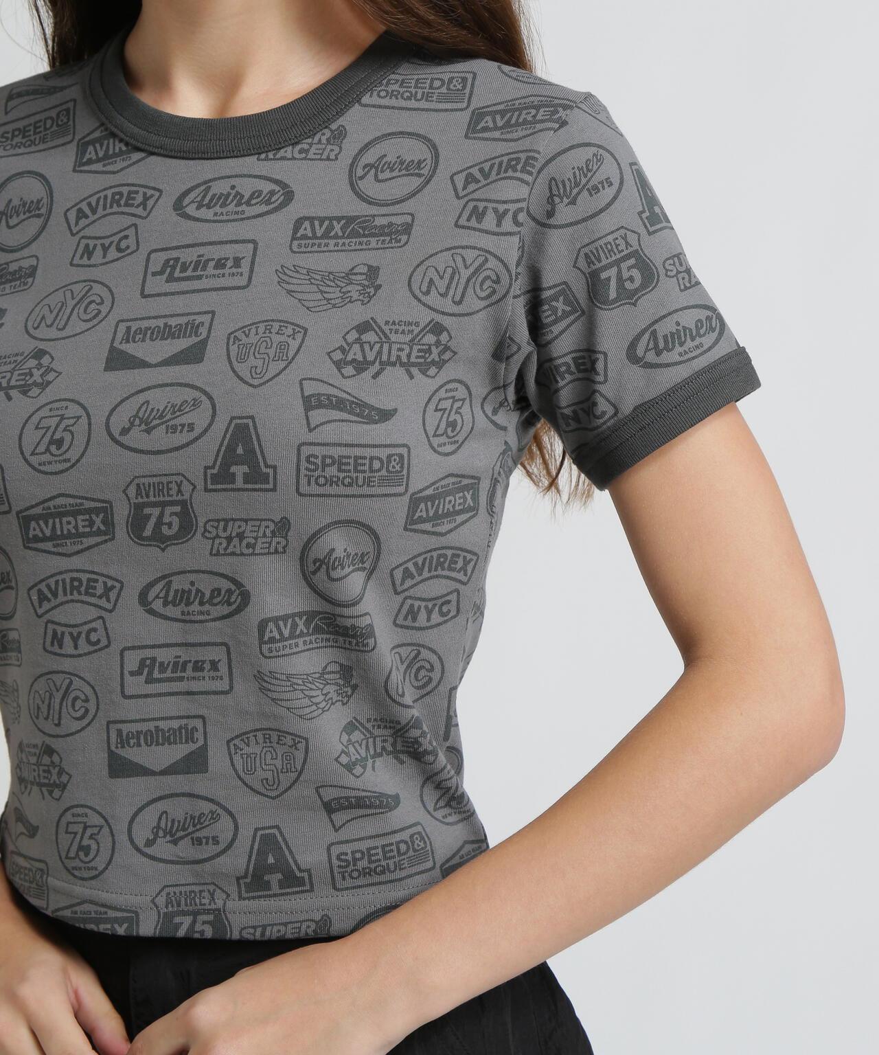 全印花貼章設計 S/S RINGER PATCH MOTIF FULL PRINT T-SHIRT T恤 《直営店限定》