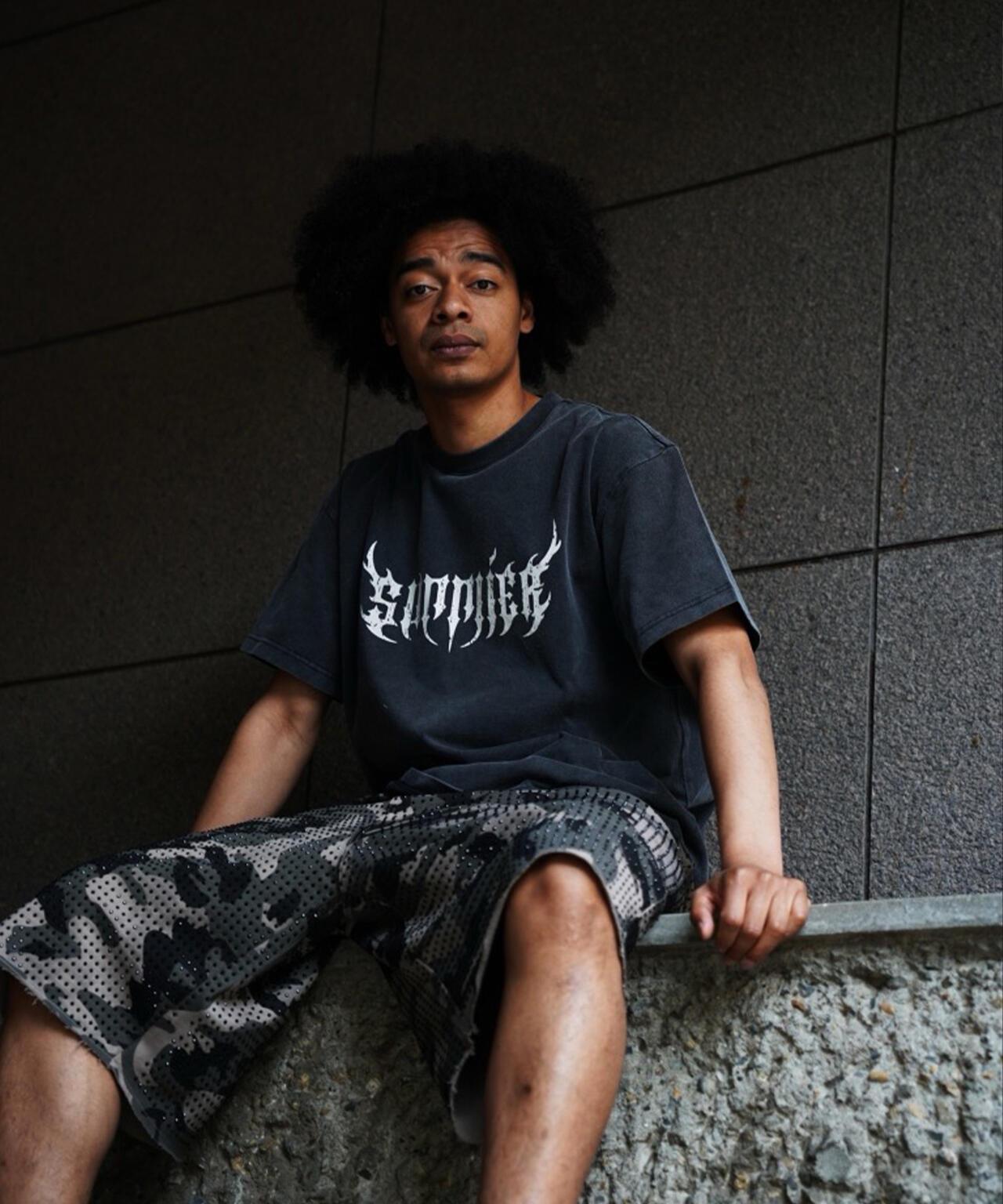 SUPPLIER LHP聯名 Rhinestone Fire Bones 設計T恤